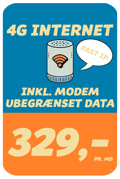 4G abonnement Fast IP Modem Mobiltbredbånd