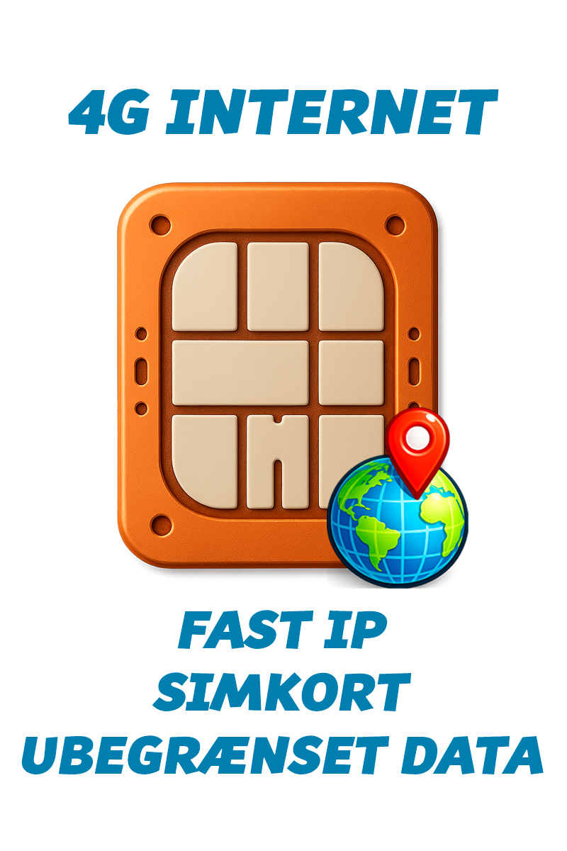 4G abonnement | Fast IP | Simkort