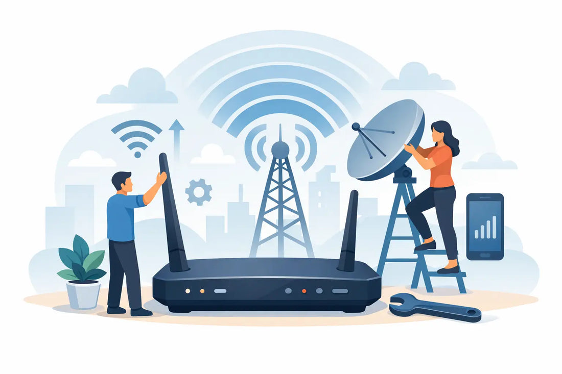 Forbedr signal på 5G-routeren med 8 greb